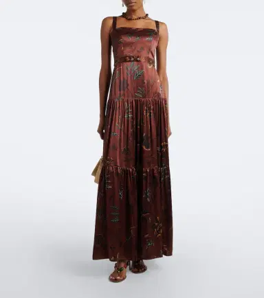 Agua by Agua Bendita Lima printed satin maxi dress | Thumbnail 2 Agua by Agua Bendita Lima printed satin maxi dress | Thumbnail 2