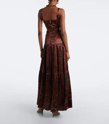 Agua by Agua Bendita Lima printed satin maxi dress | Thumbnail 3 Agua by Agua Bendita Lima printed satin maxi dress | Thumbnail 3