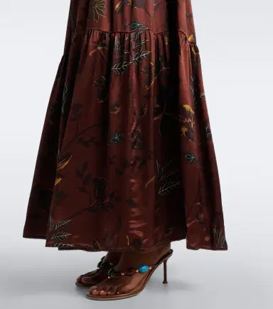 Agua by Agua Bendita Lima printed satin maxi dress | Thumbnail 4 Agua by Agua Bendita Lima printed satin maxi dress | Thumbnail 4