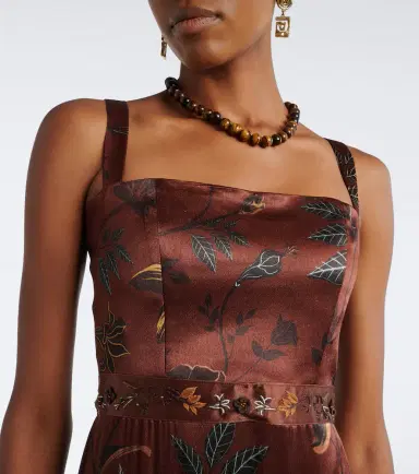 Agua by Agua Bendita Lima printed satin maxi dress | Thumbnail 5 Agua by Agua Bendita Lima printed satin maxi dress | Thumbnail 5