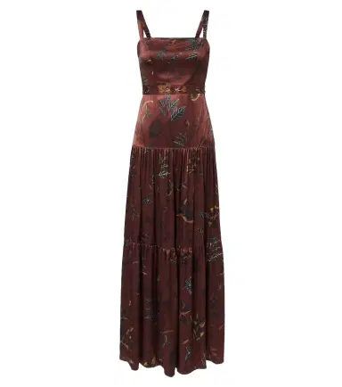 Agua by Agua Bendita Lima printed satin maxi dress | Thumbnail 1 Agua by Agua Bendita Lima printed satin maxi dress | Thumbnail 1