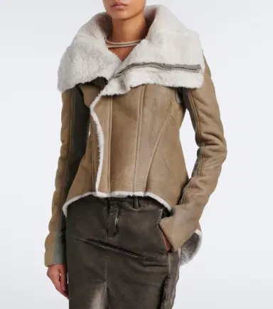 Rick Owens Naska shearling-lined leather jacket | Thumbnail 3 Rick Owens Naska shearling-lined leather jacket | Thumbnail 3