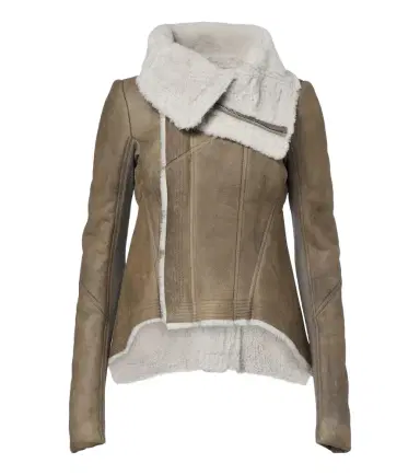 Rick Owens Naska shearling-lined leather jacket | Thumbnail 1 Rick Owens Naska shearling-lined leather jacket | Thumbnail 1