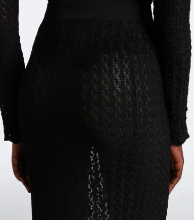 Saint Laurent Pointelle pencil skirt | Thumbnail 4 Saint Laurent Pointelle pencil skirt | Thumbnail 4