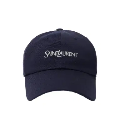 Saint Laurent Logo cotton gabardine baseball cap | Thumbnail 1 Saint Laurent Logo cotton gabardine baseball cap | Thumbnail 1
