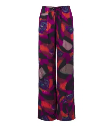 Dries Van Noten Printed moiré wide-leg pants | Thumbnail 1 Dries Van Noten Printed moiré wide-leg pants | Thumbnail 1