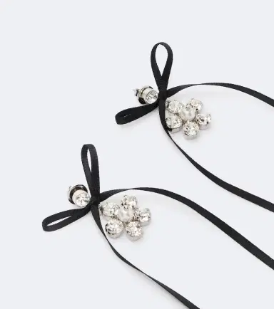 Simone Rocha Bow-detail crystal-embellished drop earrings | Thumbnail 3 Simone Rocha Bow-detail crystal-embellished drop earrings | Thumbnail 3