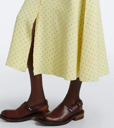 Miu Miu Polka-dot tie-neck silk midi dress | Thumbnail 4 Miu Miu Polka-dot tie-neck silk midi dress | Thumbnail 4