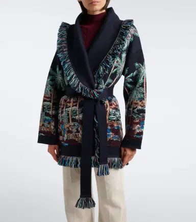 Alanui Diamond Head jacquard wool-blend cardigan | Thumbnail 2 Alanui Diamond Head jacquard wool-blend cardigan | Thumbnail 2