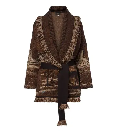 Alanui Wild Wild jacquard wool-blend cardigan | Thumbnail 1 Alanui Wild Wild jacquard wool-blend cardigan | Thumbnail 1