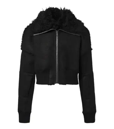 Rick Owens Flight cropped leather jacket | Thumbnail 1 Rick Owens Flight cropped leather jacket | Thumbnail 1