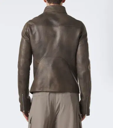 Rick Owens Release leather biker jacket | Thumbnail 2 Rick Owens Release leather biker jacket | Thumbnail 2