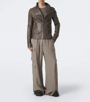 Rick Owens Release leather biker jacket | Thumbnail 3 Rick Owens Release leather biker jacket | Thumbnail 3