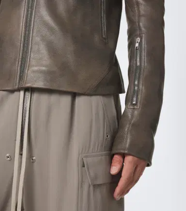 Rick Owens Release leather biker jacket | Thumbnail 5 Rick Owens Release leather biker jacket | Thumbnail 5