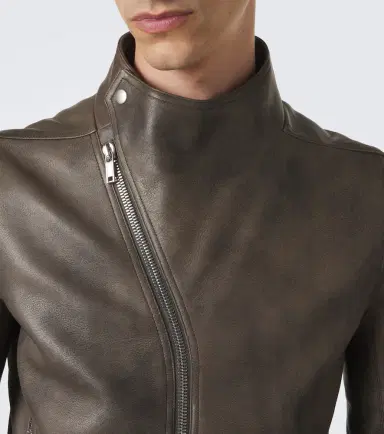 Rick Owens Release leather biker jacket | Thumbnail 6 Rick Owens Release leather biker jacket | Thumbnail 6