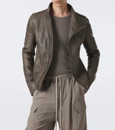 Rick Owens Release leather biker jacket | Thumbnail 7 Rick Owens Release leather biker jacket | Thumbnail 7