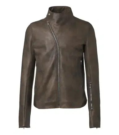 Rick Owens Release leather biker jacket | Thumbnail 1 Rick Owens Release leather biker jacket | Thumbnail 1