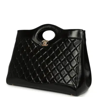 Chanel Chanel Large 31 Shopper Black Shiny Lambskin Light Gold Hardware | Thumbnail 5 Chanel Chanel Large 31 Shopper Black Shiny Lambskin Light Gold Hardware | Thumbnail 5