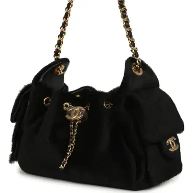 Chanel Chanel Mini 25 Hobo Bag Black Pony Hair Gold Hardware | Thumbnail 5 Chanel Chanel Mini 25 Hobo Bag Black Pony Hair Gold Hardware | Thumbnail 5