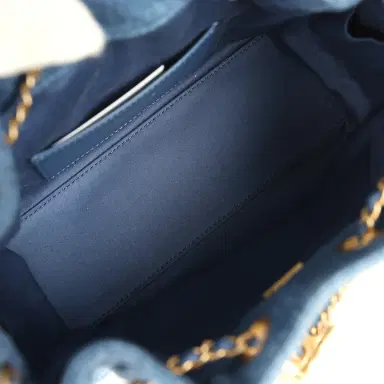 Chanel Chanel Mini 25 Hobo Bag Blue Washed Denim Antique Gold Hardware | Thumbnail 8 Chanel Chanel Mini 25 Hobo Bag Blue Washed Denim Antique Gold Hardware | Thumbnail 8
