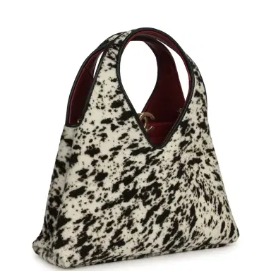 Chanel Chanel Small Chic Lady "Dalmatian Print" Shopping Bag Black, White Pony Hair Gold Hardware | Thumbnail 2 Chanel Chanel Small Chic Lady "Dalmatian Print" Shopping Bag Black, White Pony Hair Gold Hardware | Thumbnail 2