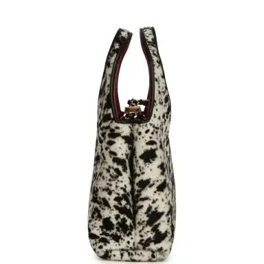 Chanel Chanel Small Chic Lady "Dalmatian Print" Shopping Bag Black, White Pony Hair Gold Hardware | Thumbnail 3 Chanel Chanel Small Chic Lady "Dalmatian Print" Shopping Bag Black, White Pony Hair Gold Hardware | Thumbnail 3