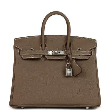 HERMÈS Hermes Birkin 25 Etoupe Togo Palladium Hardware | Thumbnail 1 HERMÈS Hermes Birkin 25 Etoupe Togo Palladium Hardware | Thumbnail 1