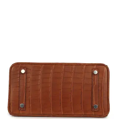 HERMÈS Hermes Birkin 25 Gold Matte Alligator Palladium Hardware | Thumbnail 6 HERMÈS Hermes Birkin 25 Gold Matte Alligator Palladium Hardware | Thumbnail 6
