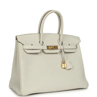 HERMÈS Hermes Birkin 35 Gris Pale Togo Gold Hardware | Thumbnail 2 HERMÈS Hermes Birkin 35 Gris Pale Togo Gold Hardware | Thumbnail 2