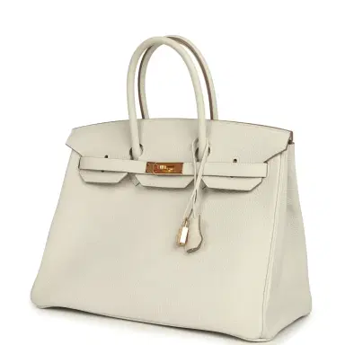 HERMÈS Hermes Birkin 35 Gris Pale Togo Gold Hardware | Thumbnail 5 HERMÈS Hermes Birkin 35 Gris Pale Togo Gold Hardware | Thumbnail 5