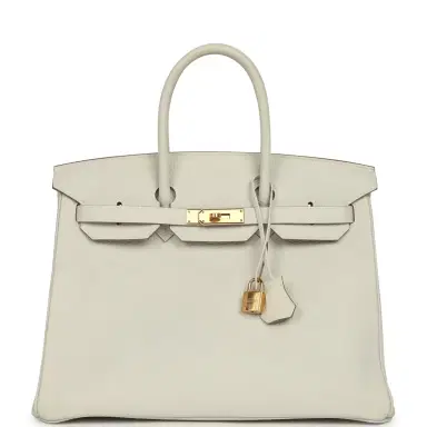 HERMÈS Hermes Birkin 35 Gris Pale Togo Gold Hardware | Thumbnail 1 HERMÈS Hermes Birkin 35 Gris Pale Togo Gold Hardware | Thumbnail 1