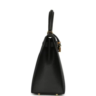 HERMÈS Hermes Kelly Sellier 28 Black Epsom Gold Hardware | Thumbnail 3 HERMÈS Hermes Kelly Sellier 28 Black Epsom Gold Hardware | Thumbnail 3