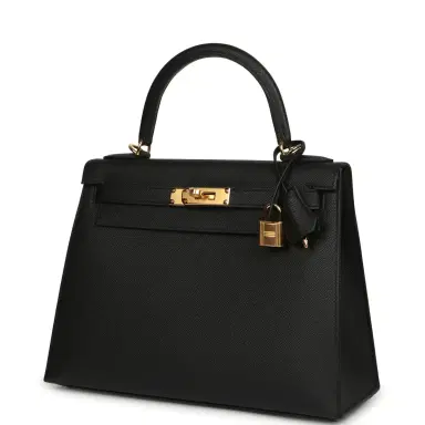 HERMÈS Hermes Kelly Sellier 28 Black Epsom Gold Hardware | Thumbnail 5 HERMÈS Hermes Kelly Sellier 28 Black Epsom Gold Hardware | Thumbnail 5