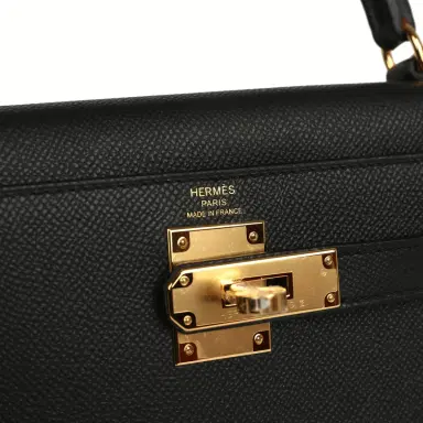 HERMÈS Hermes Kelly Sellier 28 Black Epsom Gold Hardware | Thumbnail 7 HERMÈS Hermes Kelly Sellier 28 Black Epsom Gold Hardware | Thumbnail 7