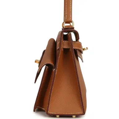 HERMÈS Hermes Kelly Sellier en Desordre 20 Gold Epsom Gold Hardware | Thumbnail 3 HERMÈS Hermes Kelly Sellier en Desordre 20 Gold Epsom Gold Hardware | Thumbnail 3