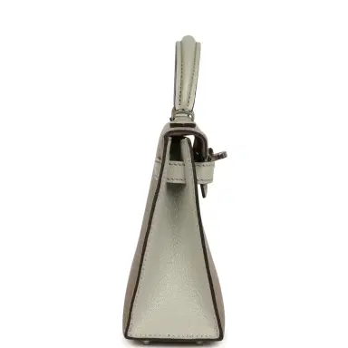HERMÈS Hermes Special Order (HSS) Kelly Sellier 20 Gris Tourterelle, Gris Perle Chevre Mysore Palladium Hardware | Thumbnail 3 HERMÈS Hermes Special Order (HSS) Kelly Sellier 20 Gris Tourterelle, Gris Perle Chevre Mysore Palladium Hardware | Thumbnail 3