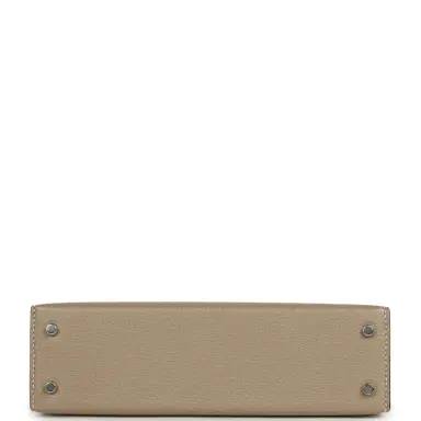 HERMÈS Hermes Special Order (HSS) Kelly Sellier 20 Gris Tourterelle, Gris Perle Chevre Mysore Palladium Hardware | Thumbnail 6 HERMÈS Hermes Special Order (HSS) Kelly Sellier 20 Gris Tourterelle, Gris Perle Chevre Mysore Palladium Hardware | Thumbnail 6