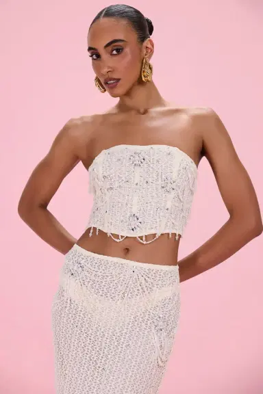 PatBo PEARL MESH EMBROIDERED TOP | Thumbnail 1 PatBo PEARL MESH EMBROIDERED TOP | Thumbnail 1