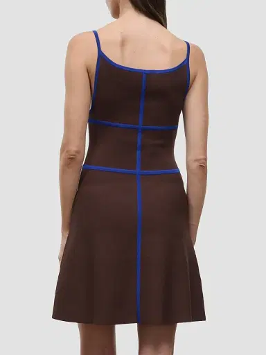 STAUD Women's Jaquelin Bonded Mini Dress - Espresso Cobalt | Thumbnail 5 STAUD Women's Jaquelin Bonded Mini Dress - Espresso Cobalt | Thumbnail 5