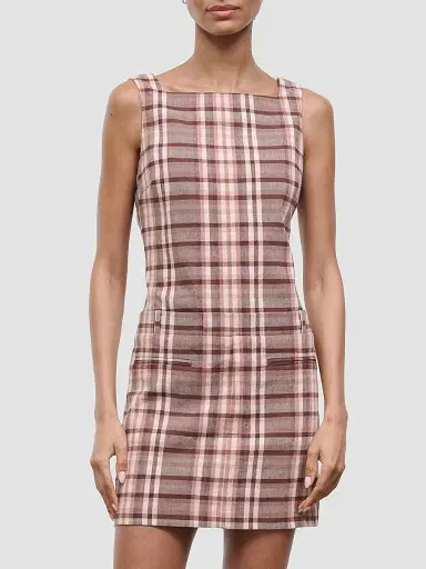 Staud Women's Shea Plais Linen-Blend Mini Dress | Thumbnail 2 Staud Women's Shea Plais Linen-Blend Mini Dress | Thumbnail 2