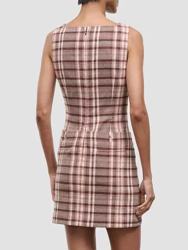 Staud Women's Shea Plais Linen-Blend Mini Dress | Thumbnail 4 Staud Women's Shea Plais Linen-Blend Mini Dress | Thumbnail 4
