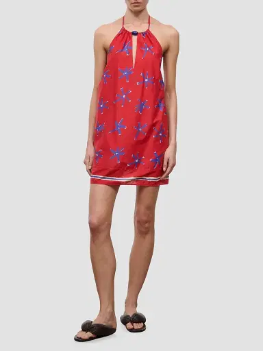 Staud Women's Dani Linen Halter Mini Dress | Thumbnail 2 Staud Women's Dani Linen Halter Mini Dress | Thumbnail 2