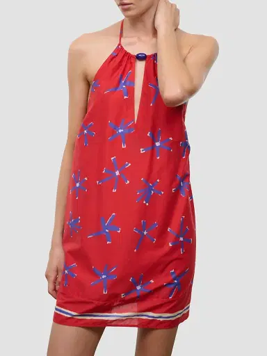 Staud Women's Dani Linen Halter Mini Dress | Thumbnail 3 Staud Women's Dani Linen Halter Mini Dress | Thumbnail 3
