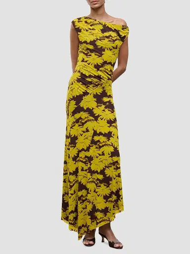 Staud Women's Amaris Floral Jersey Maxi Dress - Golden Daisy - Size XL | Thumbnail 3 Staud Women's Amaris Floral Jersey Maxi Dress - Golden Daisy - Size XL | Thumbnail 3