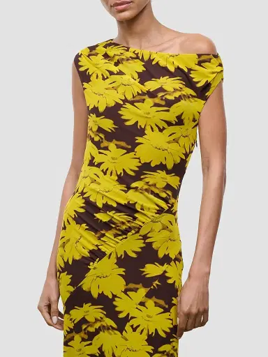 Staud Women's Amaris Floral Jersey Maxi Dress - Golden Daisy - Size XL | Thumbnail 6 Staud Women's Amaris Floral Jersey Maxi Dress - Golden Daisy - Size XL | Thumbnail 6