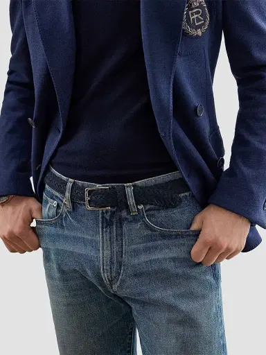 Ralph Lauren Purple Label Men's Braided Suede Belt | Thumbnail 5 Ralph Lauren Purple Label Men's Braided Suede Belt | Thumbnail 5