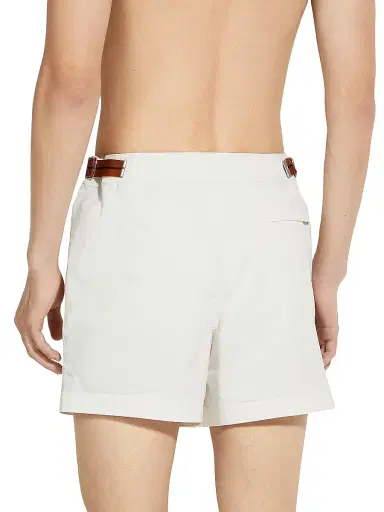 Zegna Men's 232 Road Brand Mark Swim Boxers - White - Size Large | Thumbnail 3 Zegna Men's 232 Road Brand Mark Swim Boxers - White - Size Large | Thumbnail 3