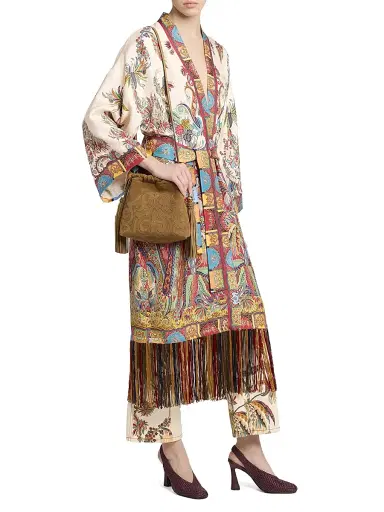 Etro Women's Kalispera Extra-Small Suede Shoulder Bag | Thumbnail 2 Etro Women's Kalispera Extra-Small Suede Shoulder Bag | Thumbnail 2