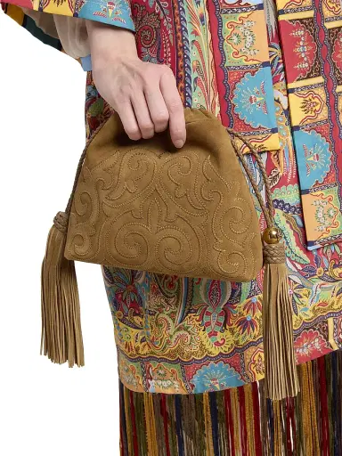 Etro Women's Kalispera Extra-Small Suede Shoulder Bag | Thumbnail 3 Etro Women's Kalispera Extra-Small Suede Shoulder Bag | Thumbnail 3
