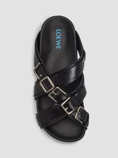 Loewe Men's Type Fussbett Leather Sandals - Black - Size 12 | Thumbnail 5 Loewe Men's Type Fussbett Leather Sandals - Black - Size 12 | Thumbnail 5